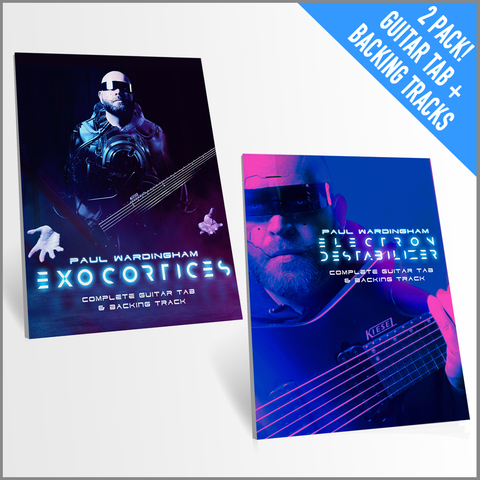 2 x Guitar Tab - Exocortices + Electron Destabilizer (with Backing Tracks)
